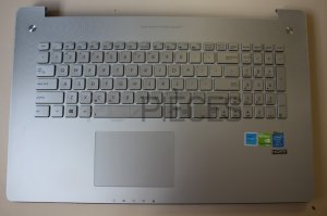 Clavier QUERTY Asus N750J avec plasturgie GRISE