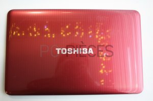 Plasturgie arriere ROUGE ecran Toshiba Satellite C855