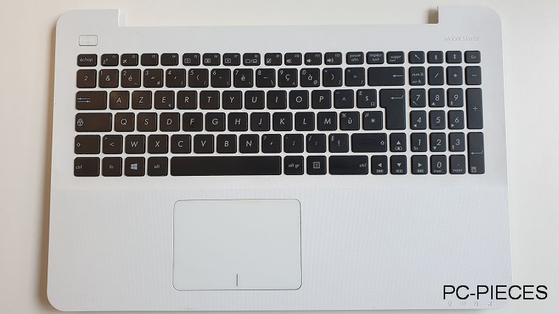 Clavier Asus X 555Y avec plasturgie Blanche