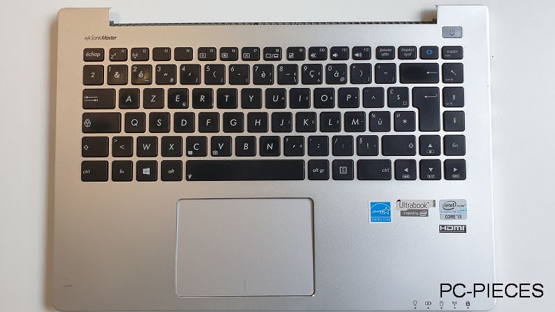 Clavier Asus S 400C avec plasturgie Grise