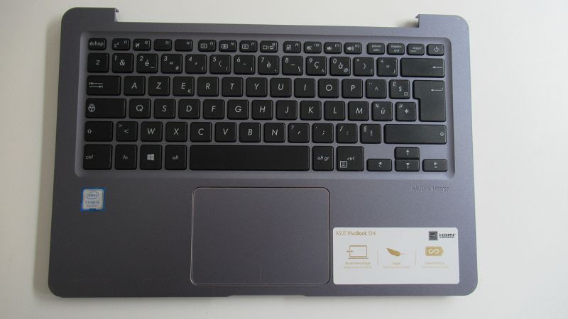 Clavier Asus S-410U avec plasturgie Grise Clavier Asus S-410U avec plasturgie Grise