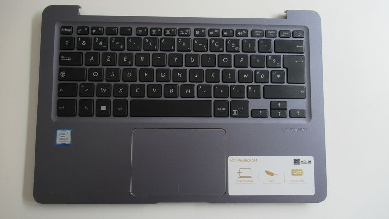 Clavier Asus S-410U avec plasturgie Grise