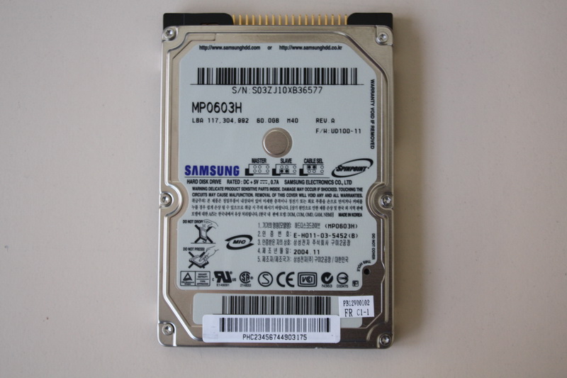 Disque IDE 2"1/2 Samsung 60 GB