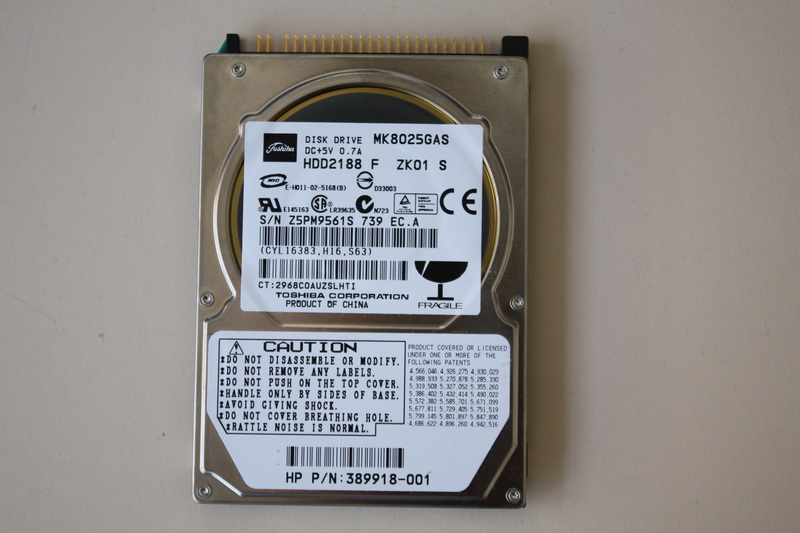 Disque IDE 2"1/2 Toshiba 80 GB