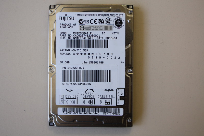 Disque IDE 2"1/2 Fujitsu 80 GB