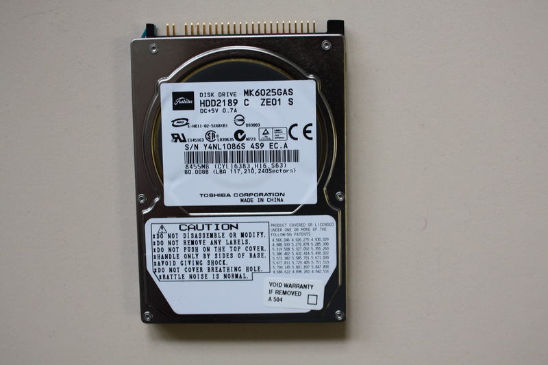 Disque IDE 2"1/2 Toshiba 40 GB