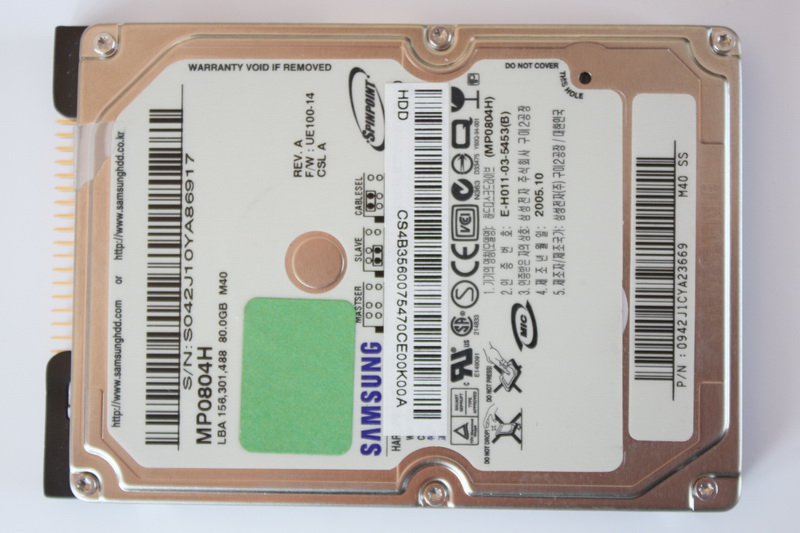 Disque IDE 2"1/2 Samsung 80 Go