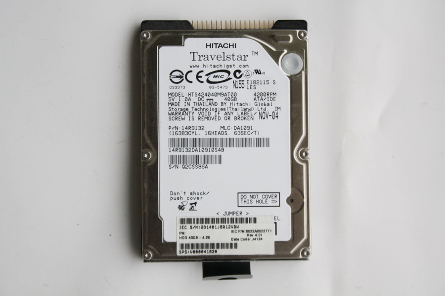 Disque IDE 2"1/2 Hitachi 40 GB