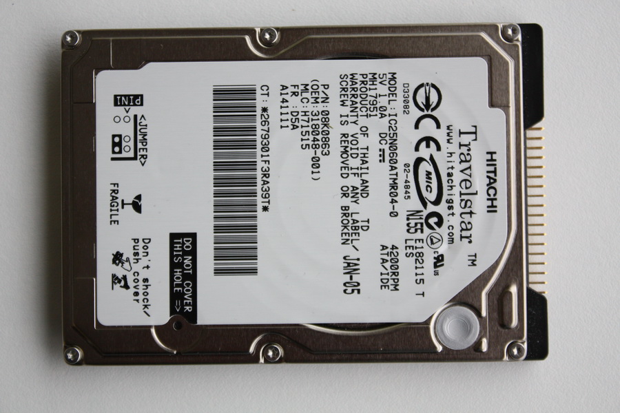 Disque IDE 2"1/2 Hitachi 60 GB