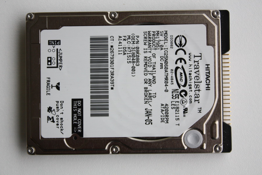 Disque IDE 2"1/2 Hitachi 60 GB