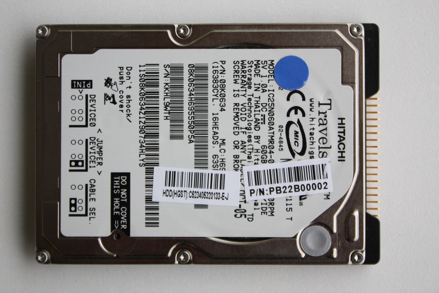 Disque IDE 2"1/2 Hitachi 60 GB