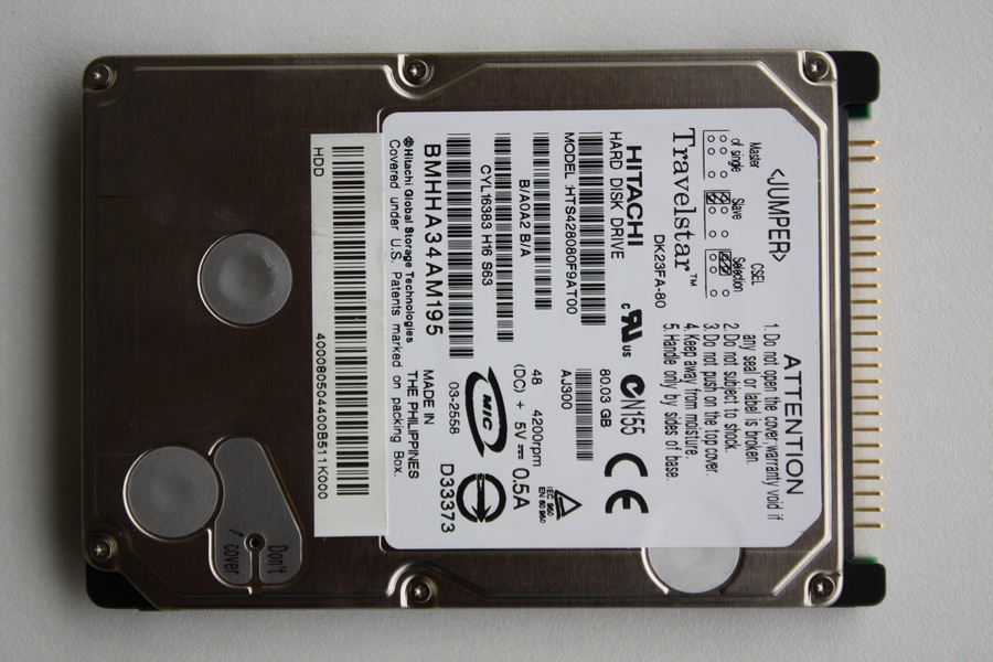 Disque IDE 2"1/2 Hitachi 80 GB