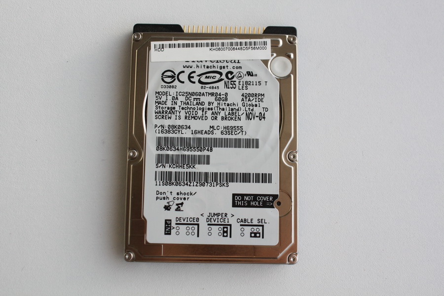 Disque IDE 2"1/2 Hitachi 60 GB