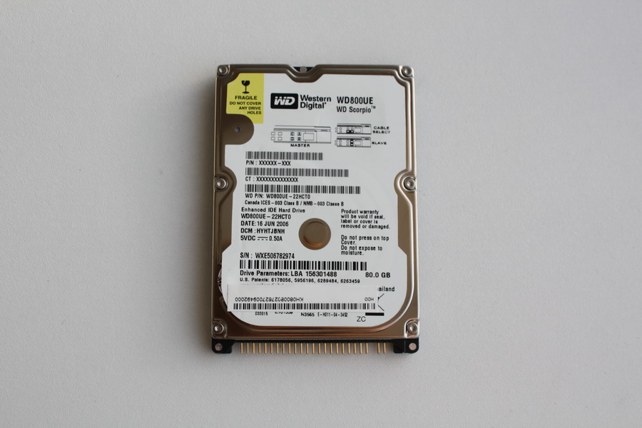 Disque IDE 2"1/2 Western Digital 80 Go