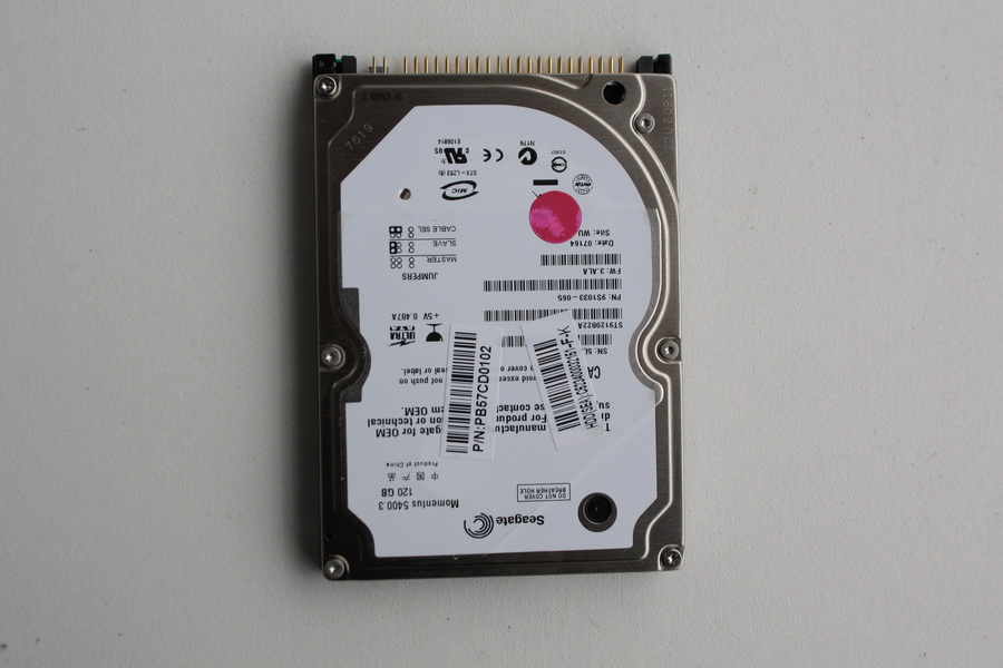 Disque IDE 2"1/2 Seagate 120 GB