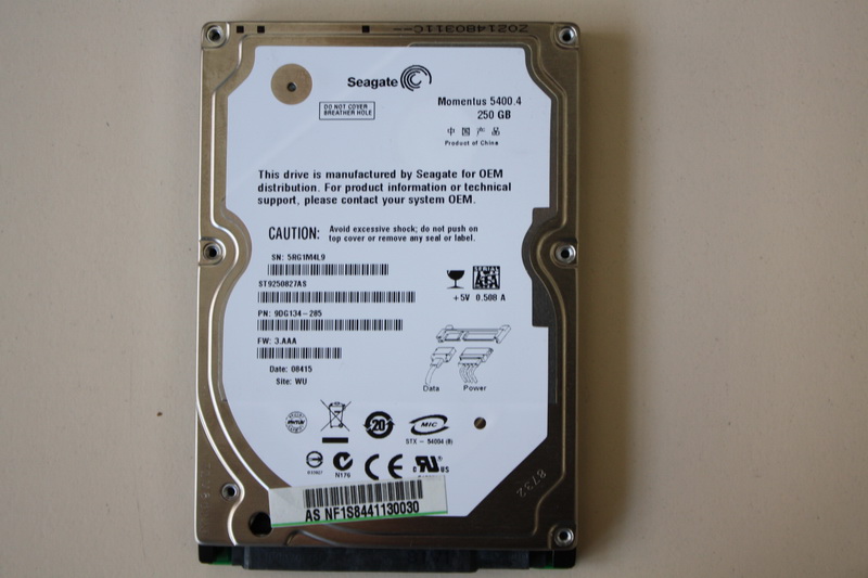 Disque SATA 2"1/2 Seagate 250 Go