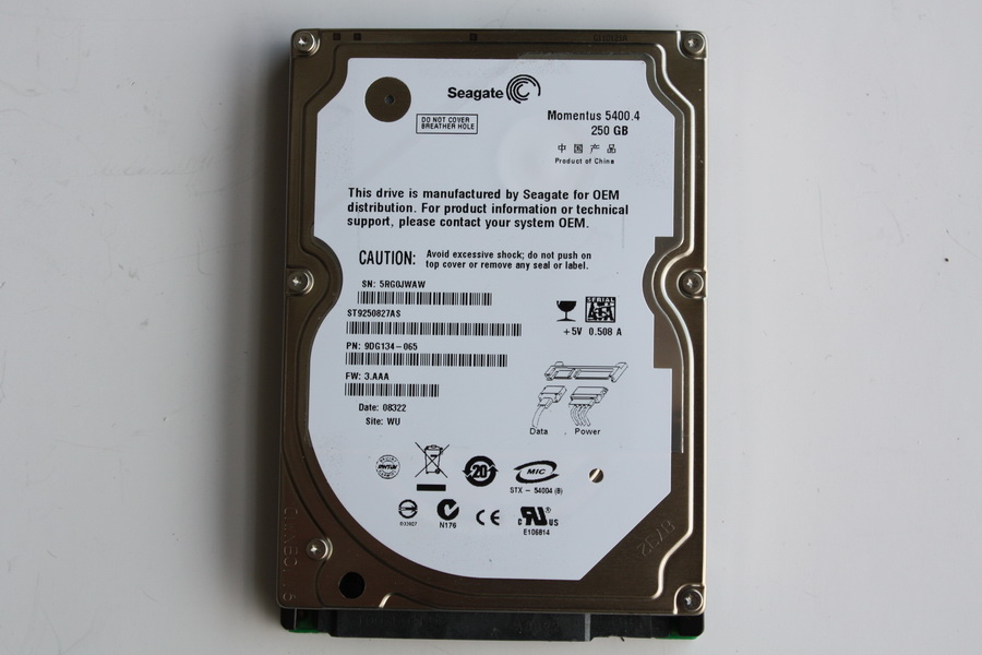 Disque SATA 2"1/2 Seagate 250 Go