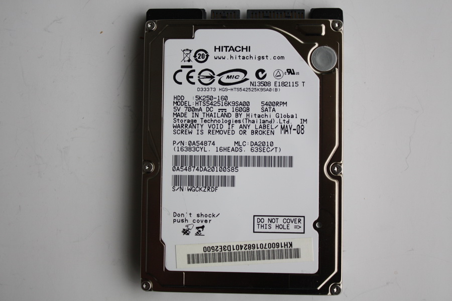 Disque SATA 2"1/2 Hitachi 160 Gb