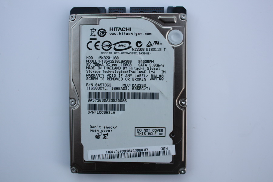 Disque SATA 2"1/2 Hitachi 160 Go