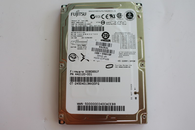 Disque SATA 2"1/2 Fujitsu 160 Go