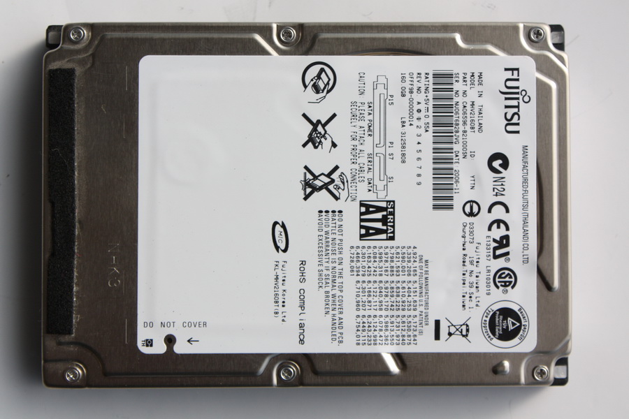 Disque SATA 2"1/2 Fujitsu 160 Go