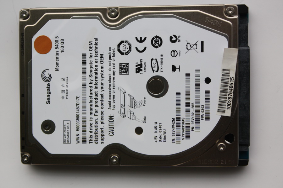 Disque SATA 2"1/2 Seagate 160 Go