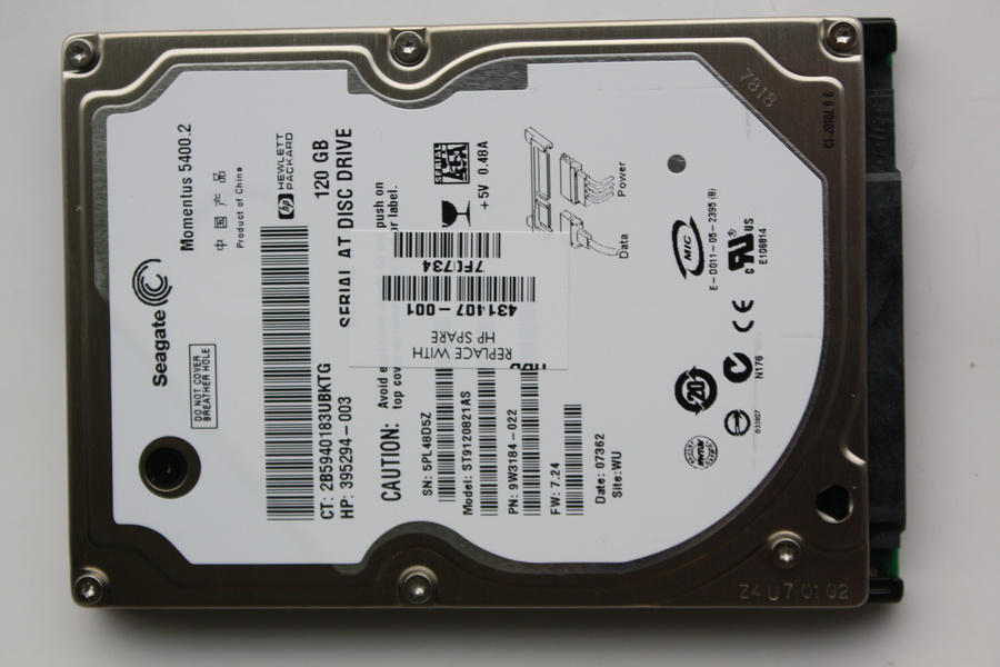 Disque SATA 2"1/2 Seagate 120 Go