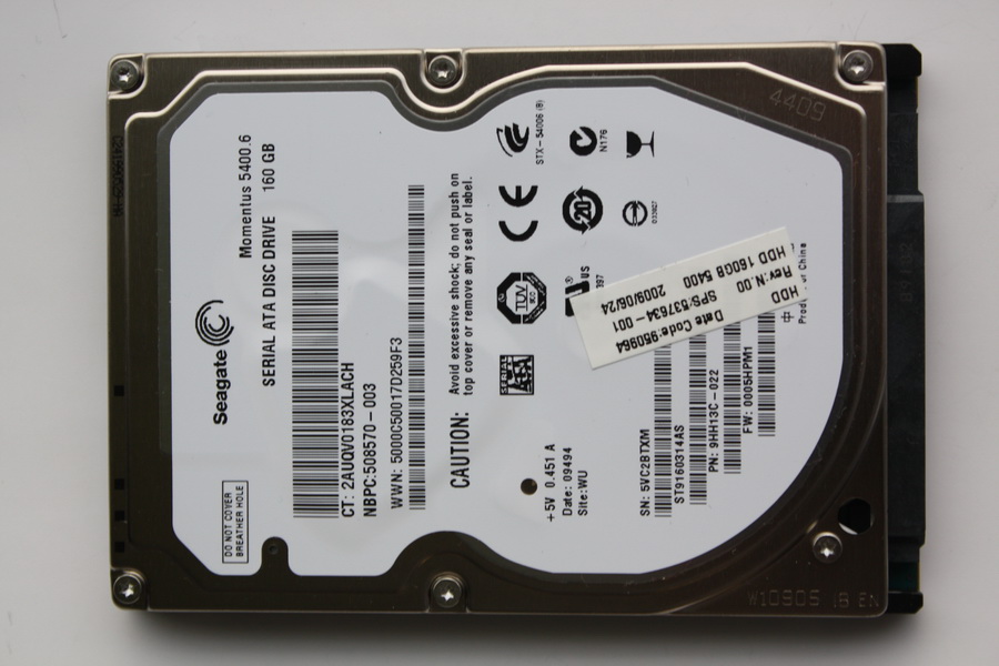 Disque SATA 2"1/2 Seagate 160 Go