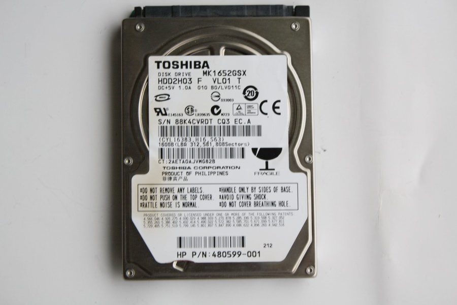 Disque SATA 2"1/2 Toshiba 160 Go