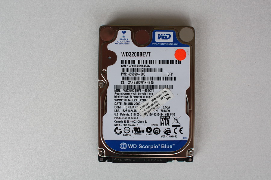 Disque SATA 2"1/2 Western Digital 320 Go