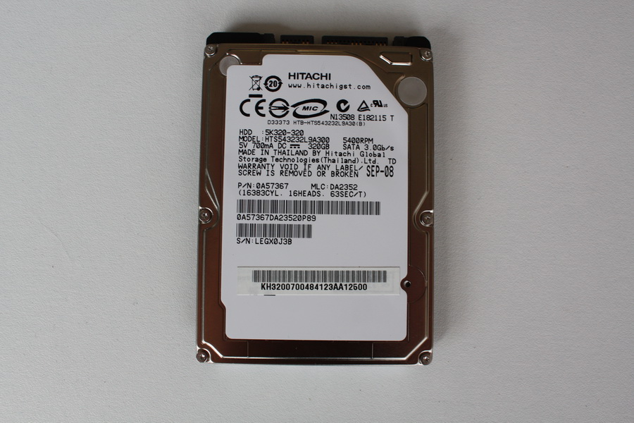 Disque SATA 2"1/2 Hitachi 320 Go