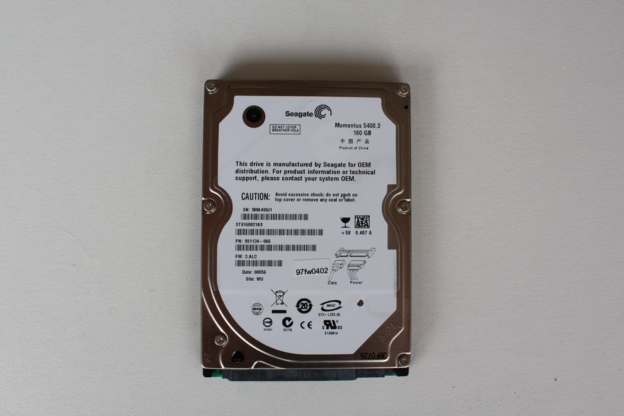 Disque SATA 2"1/2 Seagate 160 Go