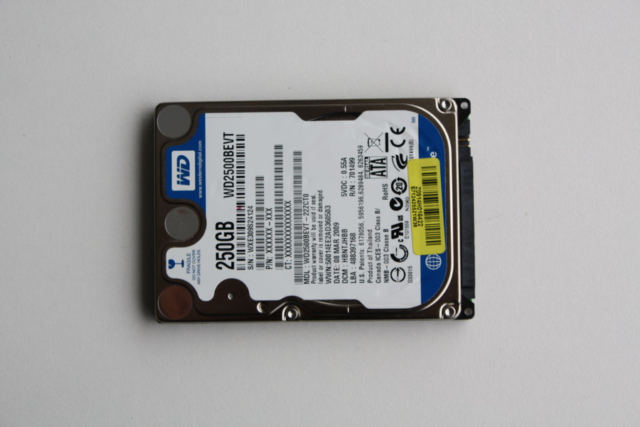 Disque SATA 2"1/2 Western Digital 250 Go