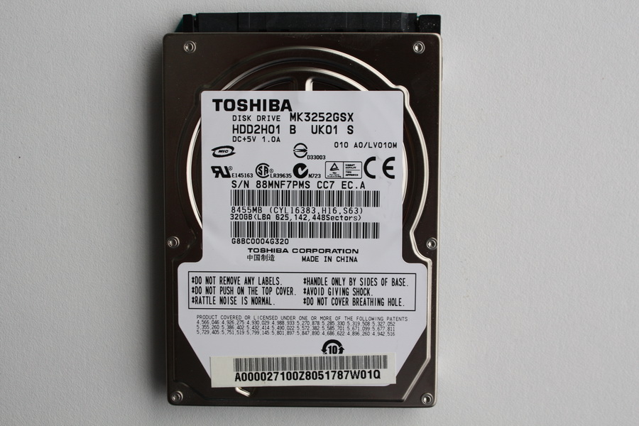 Disque SATA 2"1/2 Toshiba 320 Go