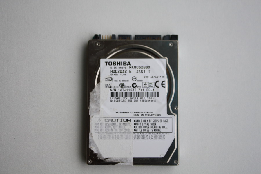 Disque SATA 2"1/2 Toshiba 80 Go