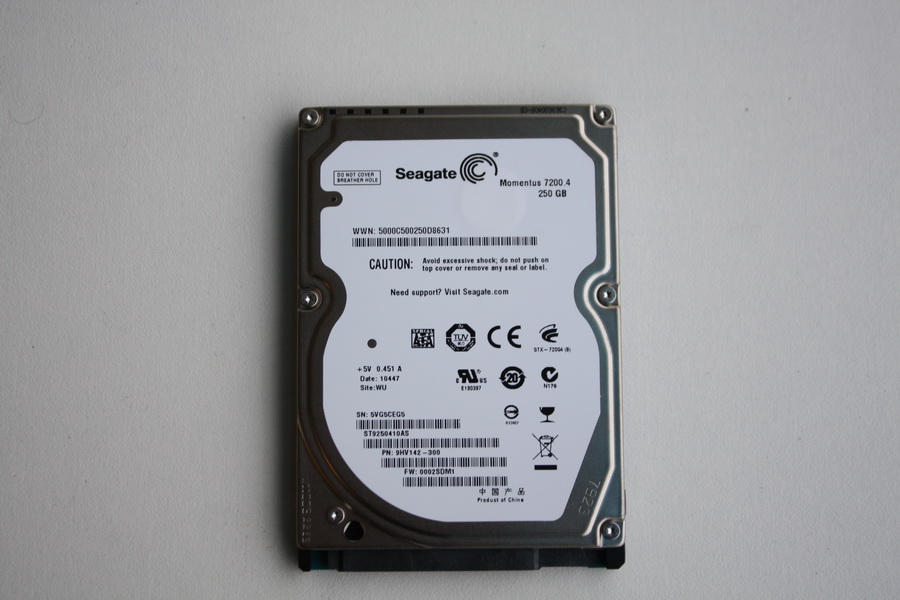 Disque SATA 2"1/2 Seagate 250 Go