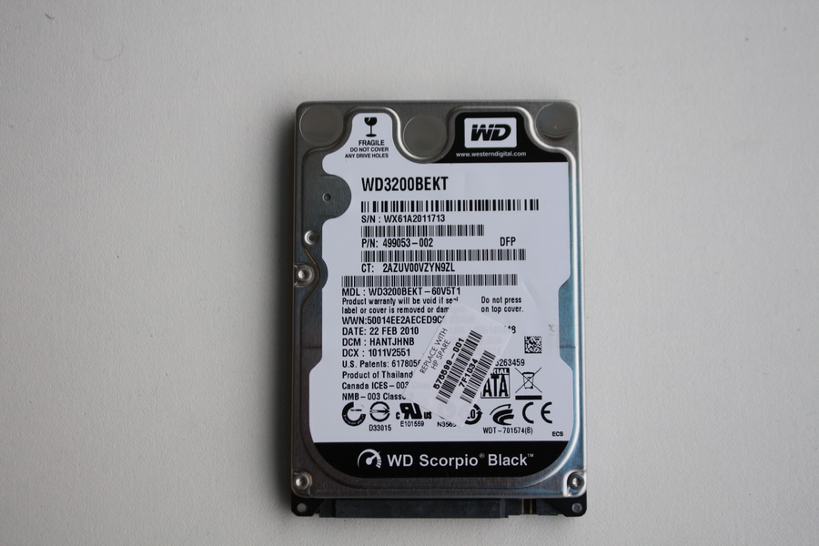 Disque SATA 2"1/2 Western Digital 320 Go