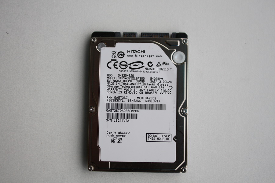 Disque SATA 2"1/2 Hitachi 320 Go