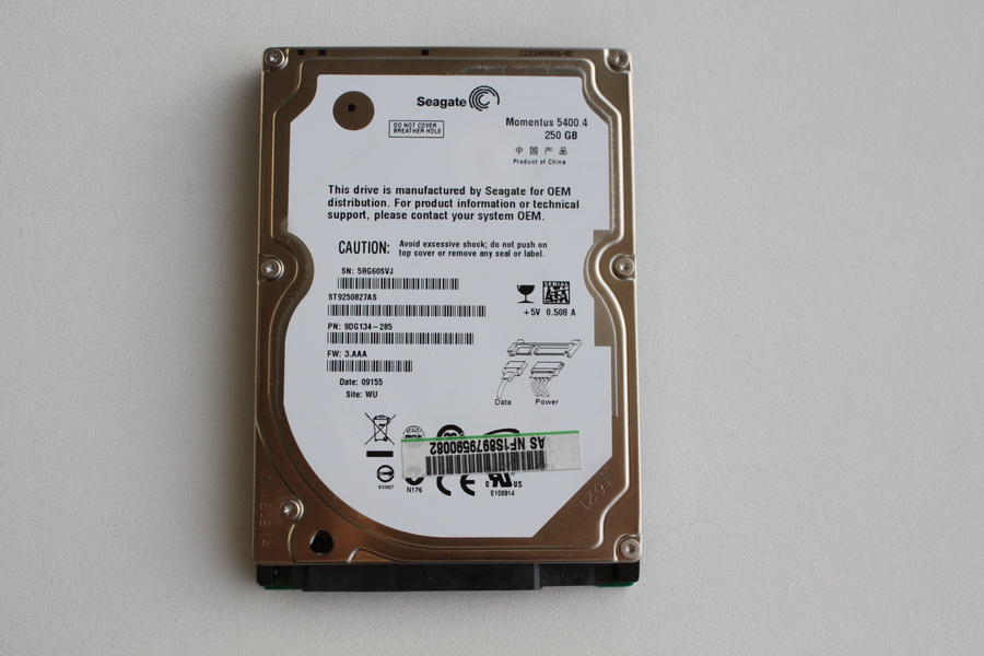 Disque SATA 2"1/2 Seagate 250 Go