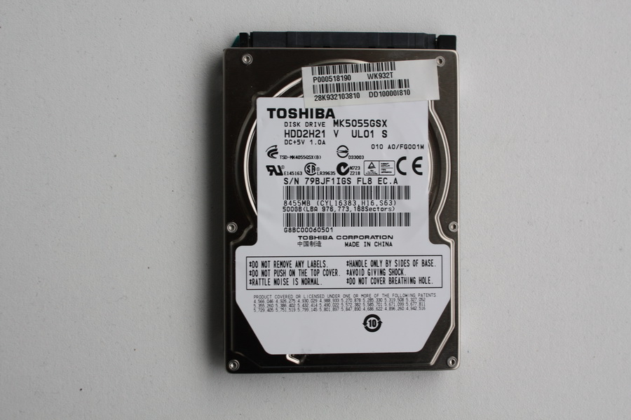 Disque SATA 2"1/2 Toshiba 500 Go