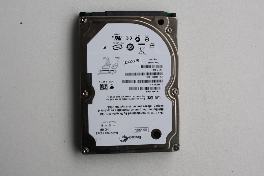 Disque SATA 2"1/2 Seagate 160 Go