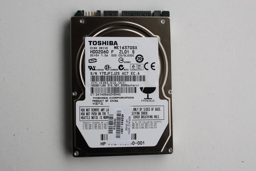 Disque SATA 2"1/2 Toshiba 160 Go