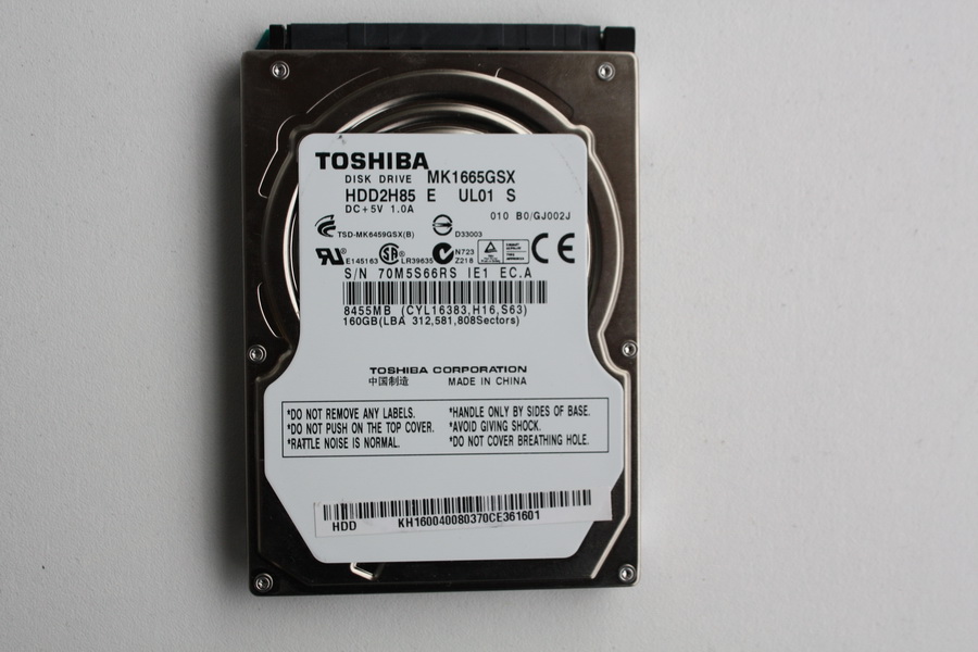 Disque SATA 2"1/2 Toshiba 160 Go