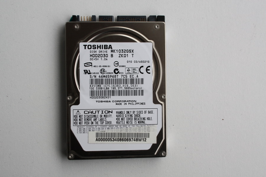 Disque SATA 2"1/2 Toshiba 100 Go