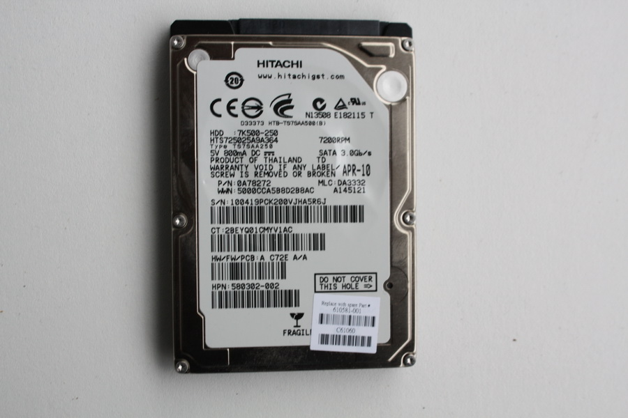 Disque SATA 2"1/2 Hitachi 250 Go