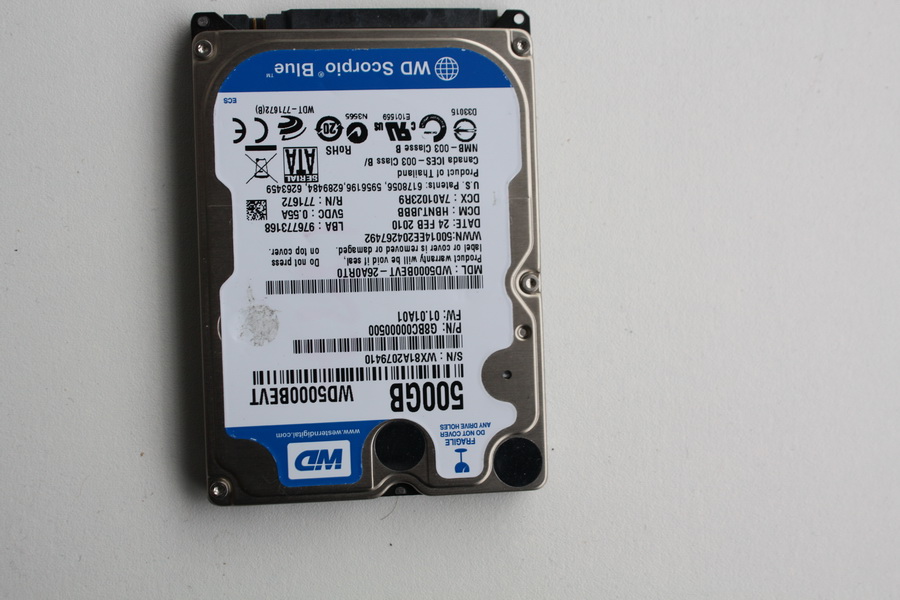 Disque SATA 2"1/2 Western Digital 500 Go