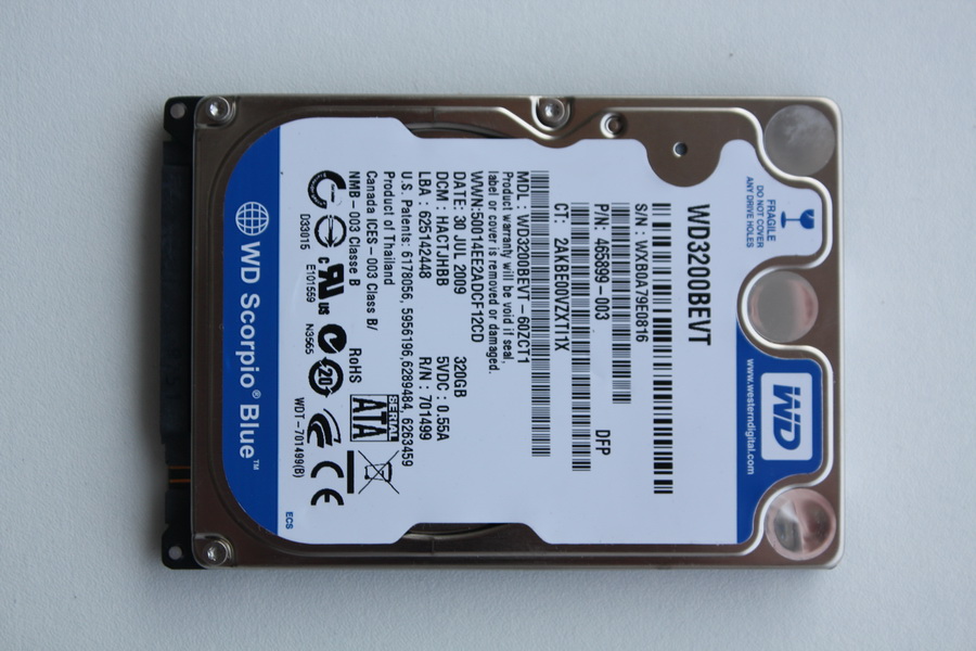 Disque SATA 2"1/2 Western Digital 320 Go