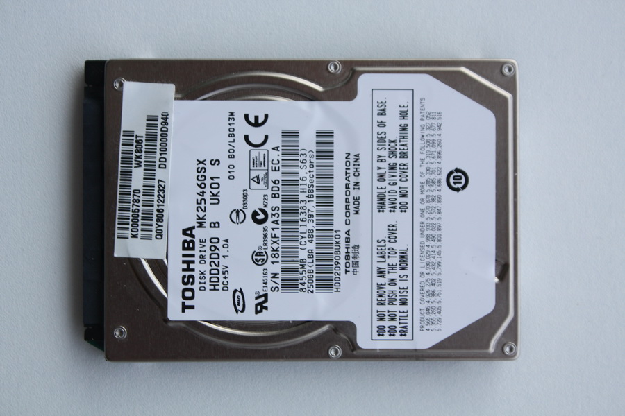 Disque SATA 2"1/2 TOSHIBA 250 Go