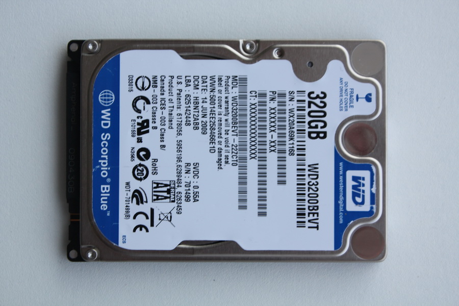 Disque SATA 2"1/2 Western Digital 320 Go