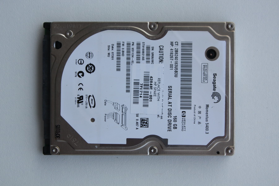 Disque SATA 2"1/2 Seagate 160 Go